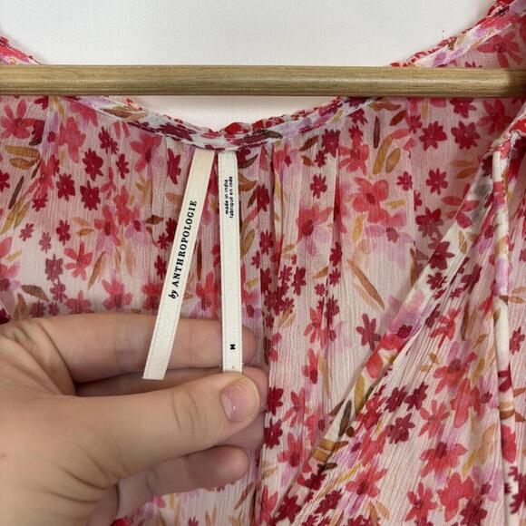 NWOT Anthropologie Maxi Dress Women Red FloralThe Marais Printed Chiffon Size: M - Picture 7 of 8